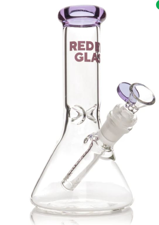 8" Red Eye Glass Beaker Base, Colour: Purple
