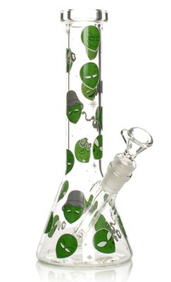 10" Glow In The Dark Alien Beaker