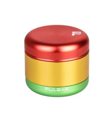 2.25" Pulsar Matte 4pc Grinder, Colour: Rasta