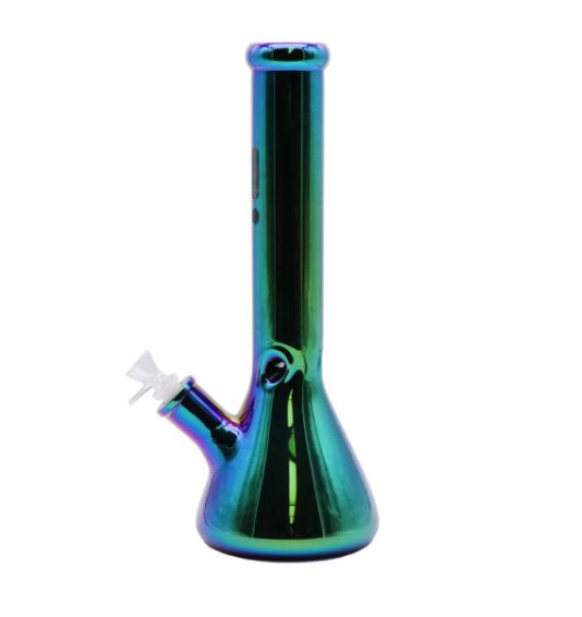 14" Infyniti Chrome Beaker w/ Ice Pinch, Colour: Dark Green Sunshine