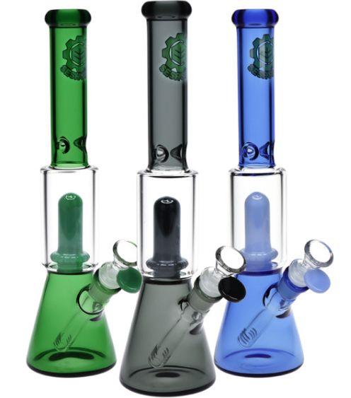 12" Seshgear Double Chamber Beaker, Colour: Green