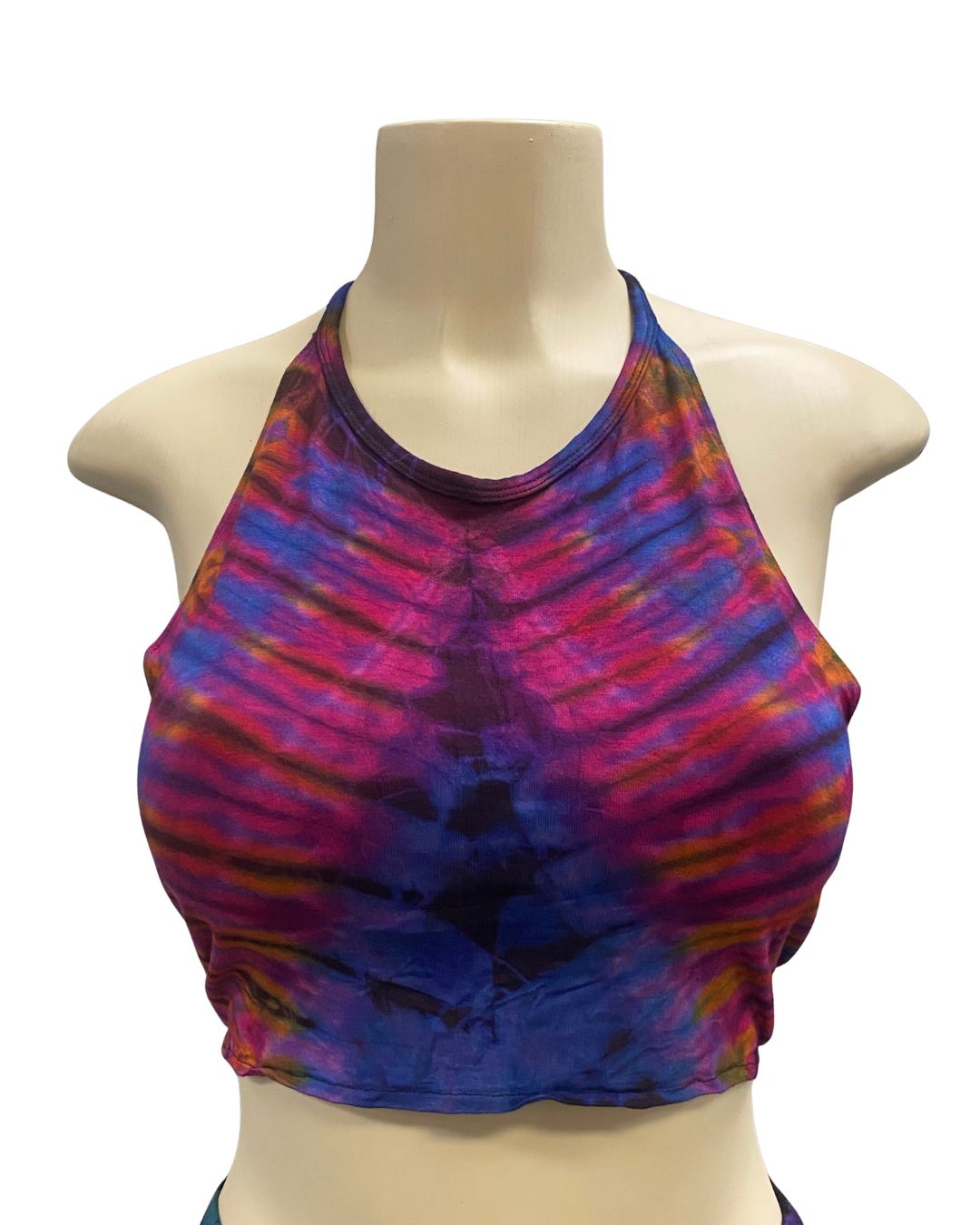 Tie-Dye Halter Top, Colour: Purple/Pink