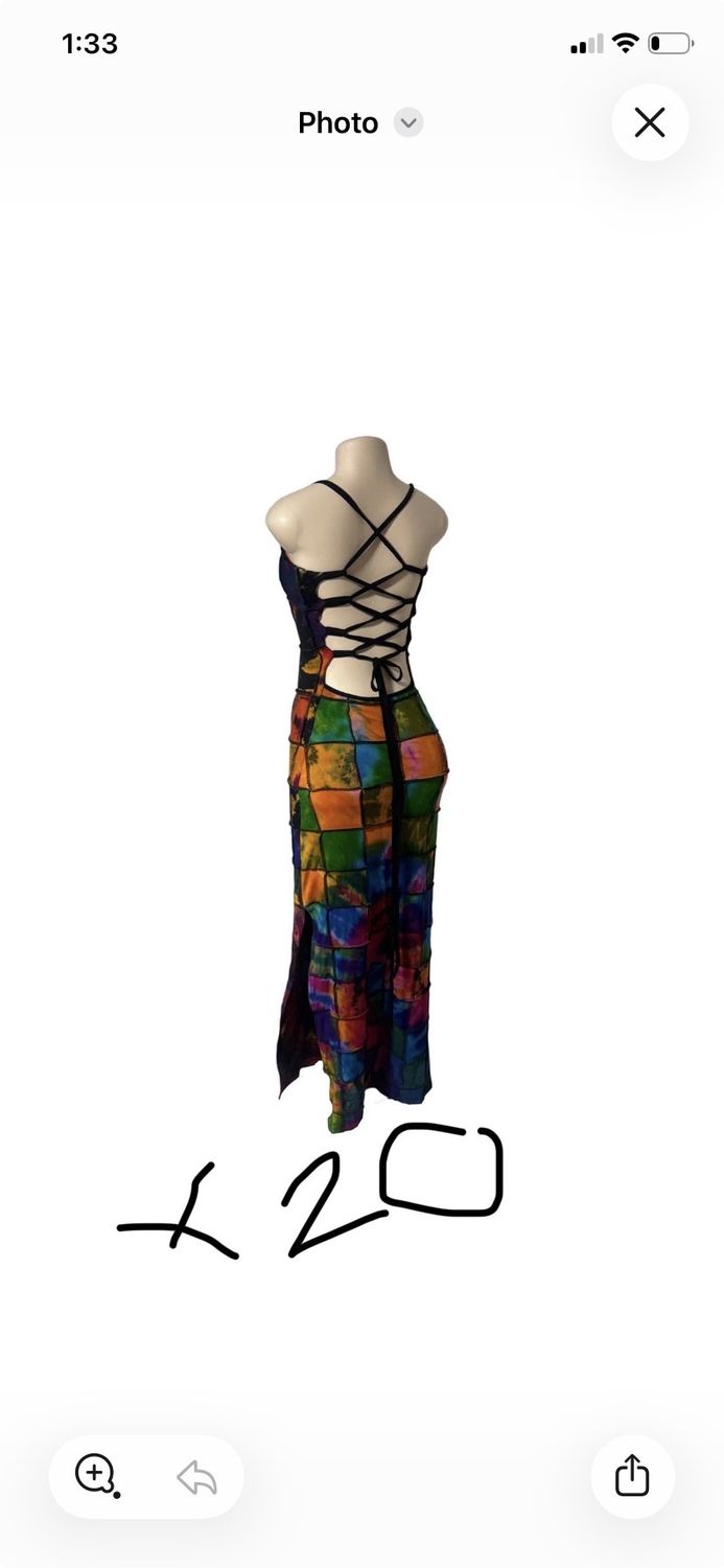 Maxi Crossback Patchwork Dress