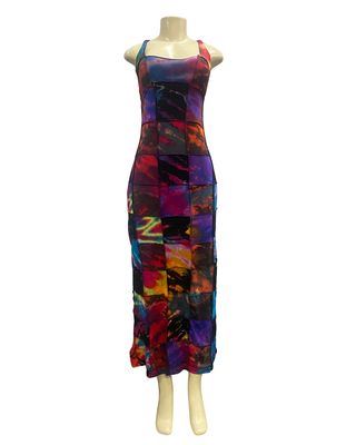 Maxi Crossback Patchwork Dress