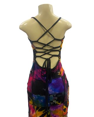 Maxi Crossback Patchwork Dress