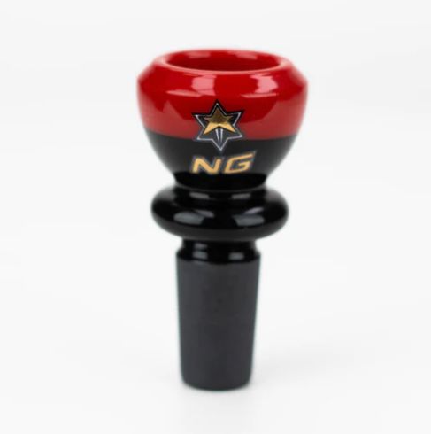 Nice Glass - Black &amp; Colour Cup Bowl, Colour: Red