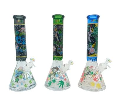 14" Alien Leaf Graphic Bong