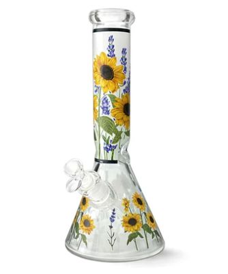 12.5" Luminous Bloom Flower Beaker Bong
