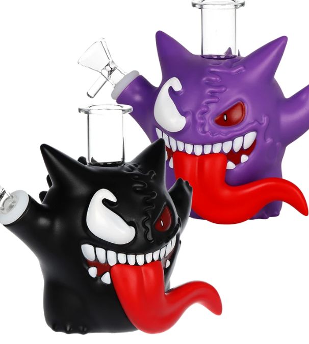 5.8" Pocket Monster Vinyl Bubbler, Colour: Black