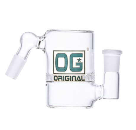 14mm OG Reversal Ashcatcher - 45 Degree, Colour: Teal