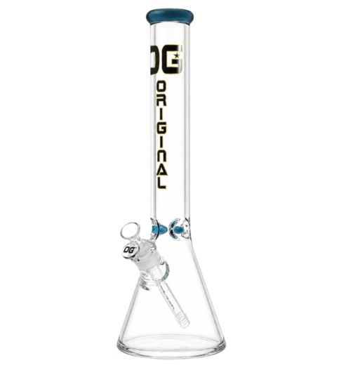 16" 9mm OG Original Coloured Rim Beaker, Colour: Light Blue