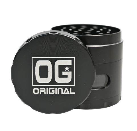 OG Original 4pc Grinder w/ Window, Colour: Black