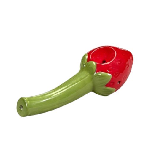 Mini Strawberry Glass Hand Pipe