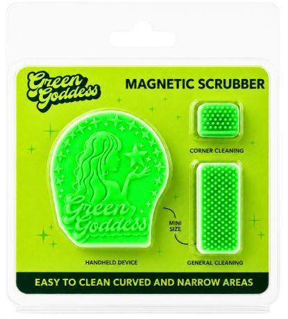 Green Goddess Magnetic Scrubber, Colour: Green