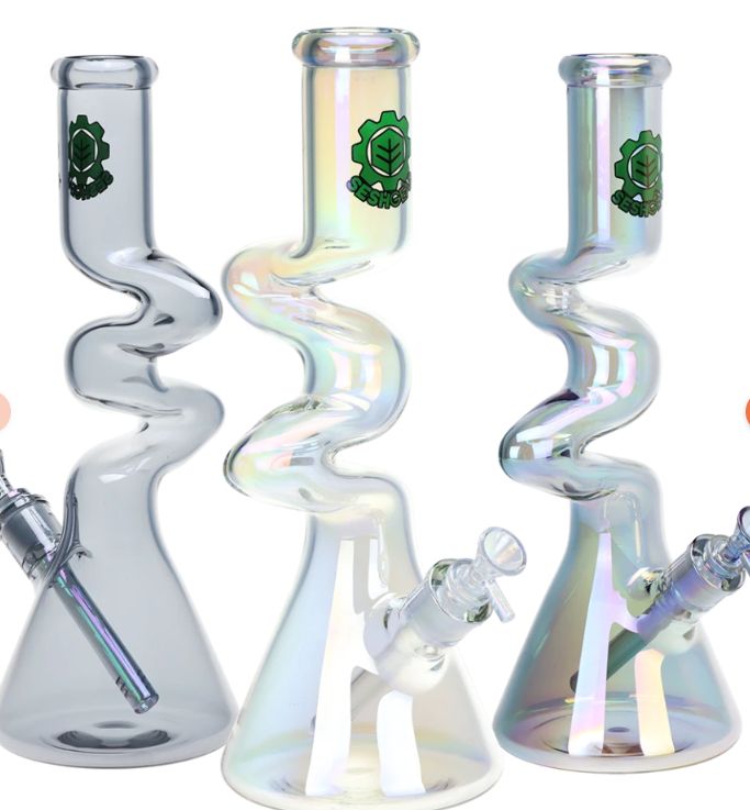 15" SeshGear Electro Zig Zag Beaker Bong