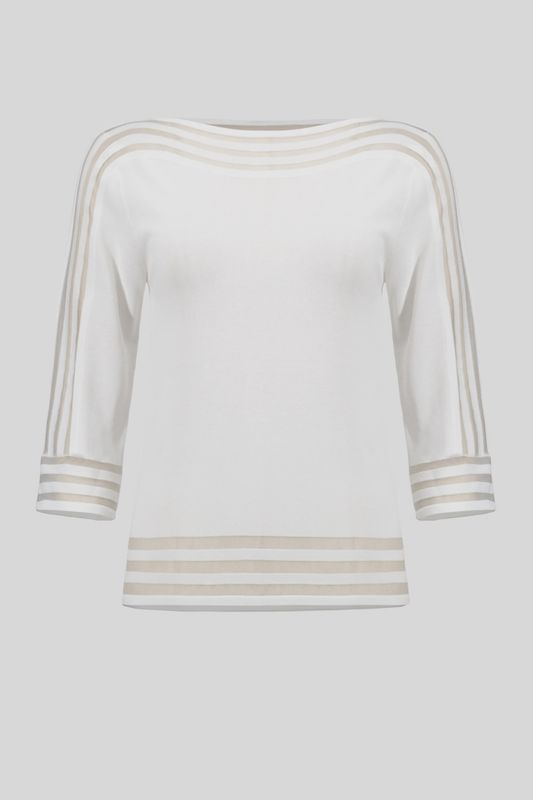 Ribkoff Sweater Mess stripe details