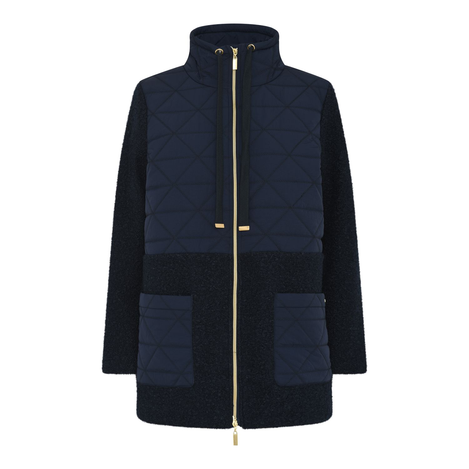 Micha Lange Jas met Ritssluiting Navy |144286