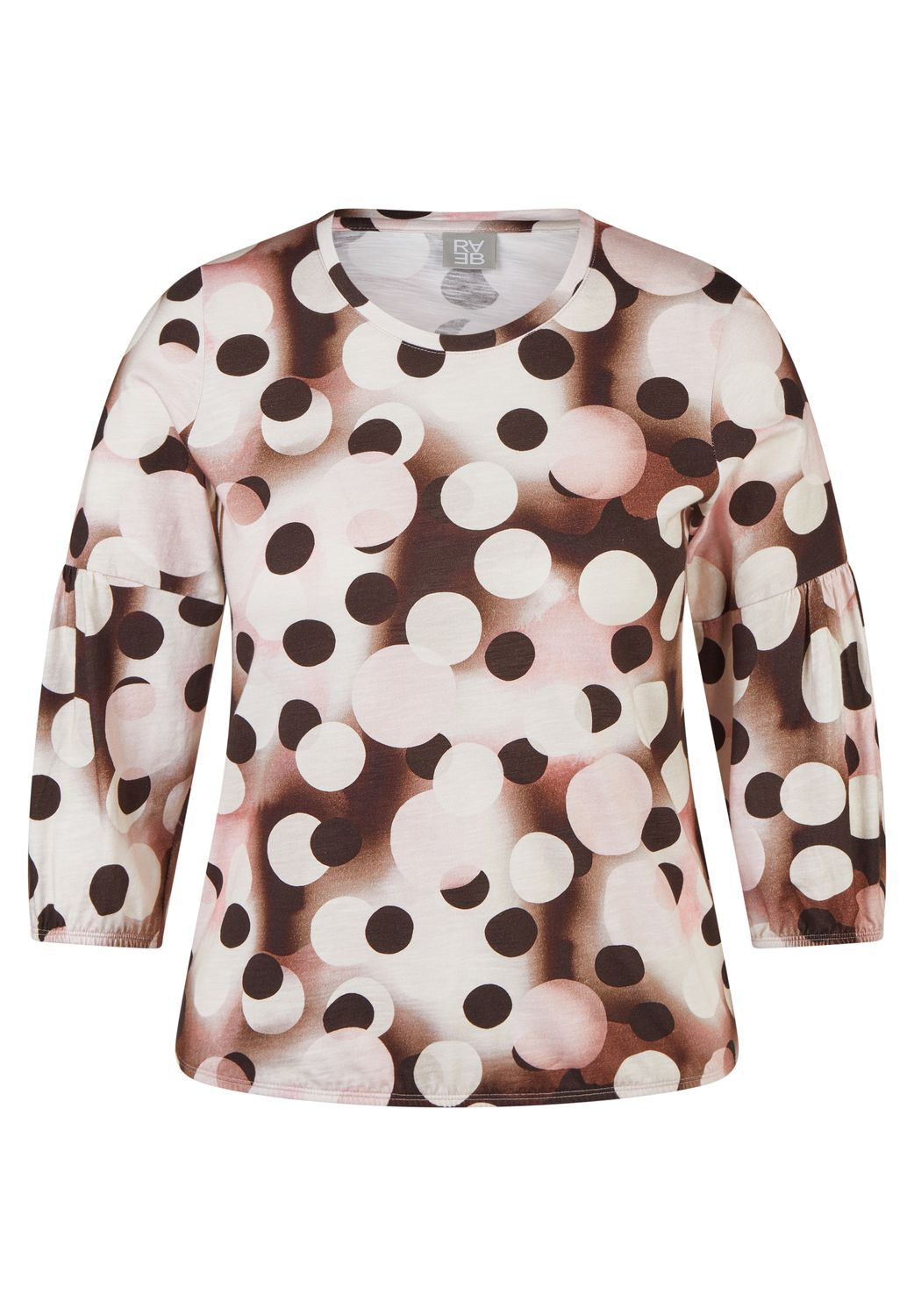 Rabe dames T-shirt met lange mouw in mokka
