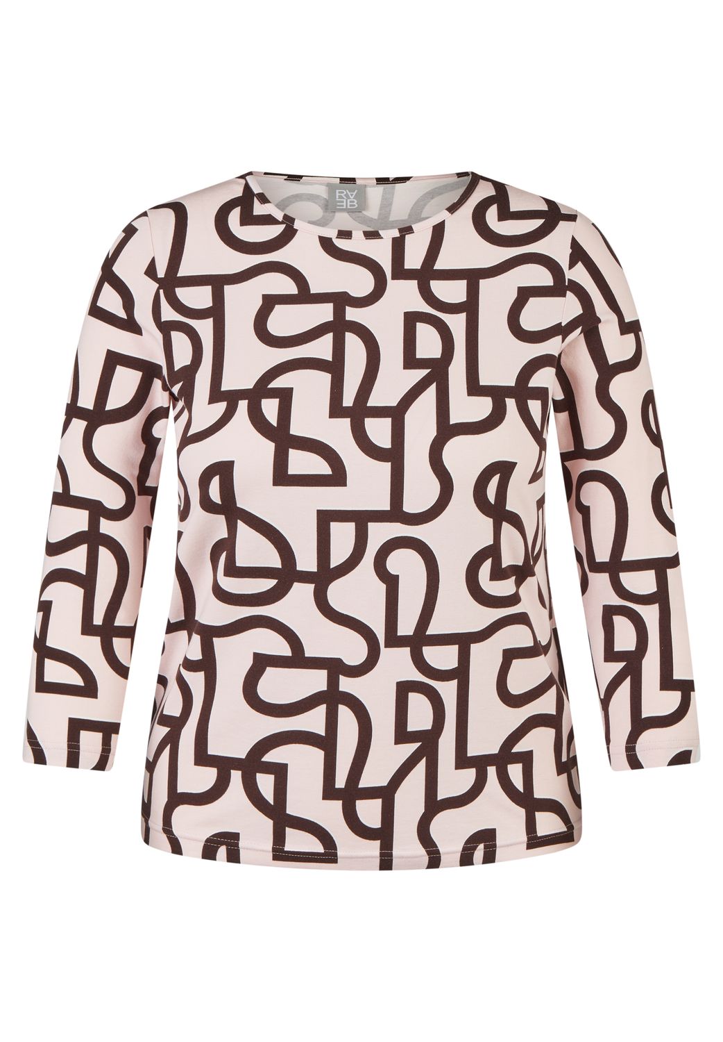 Rabe dames T-shirt met grafische print in rosé