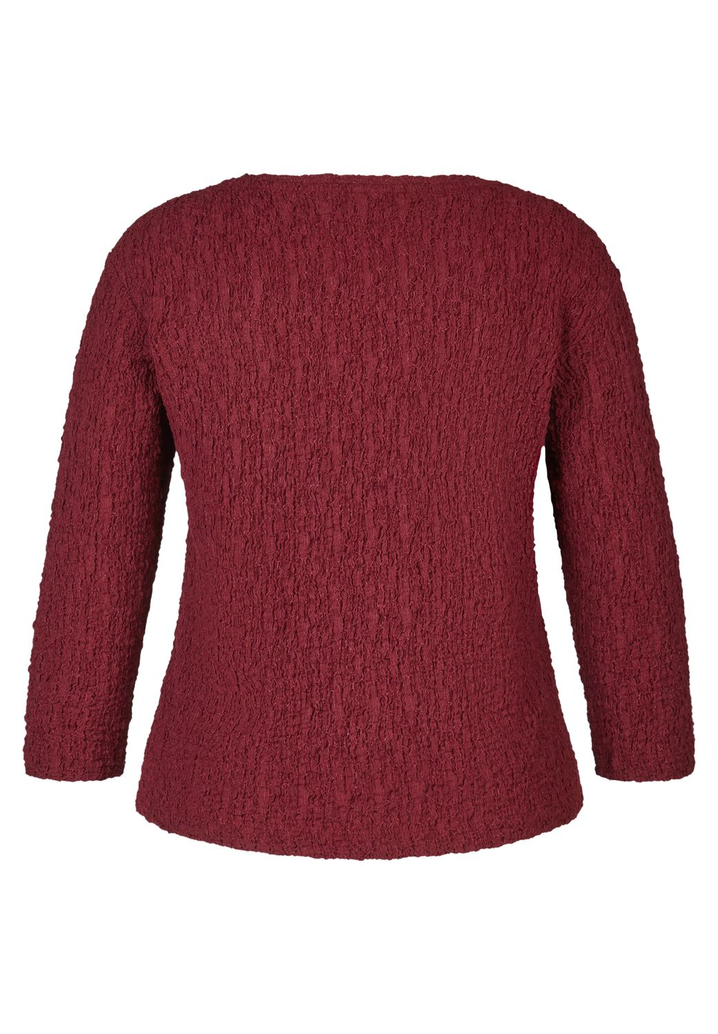 Rabe structuurshirt in merlot – 114302