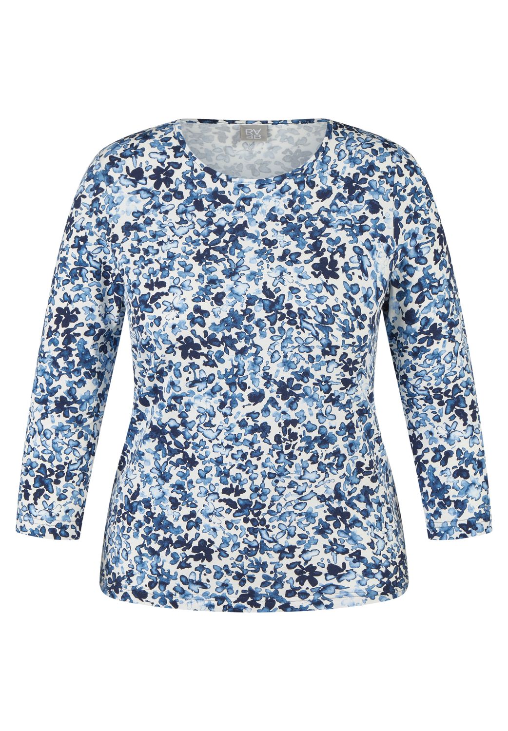 Rabe shirt met blauw bloemendessin – 114358