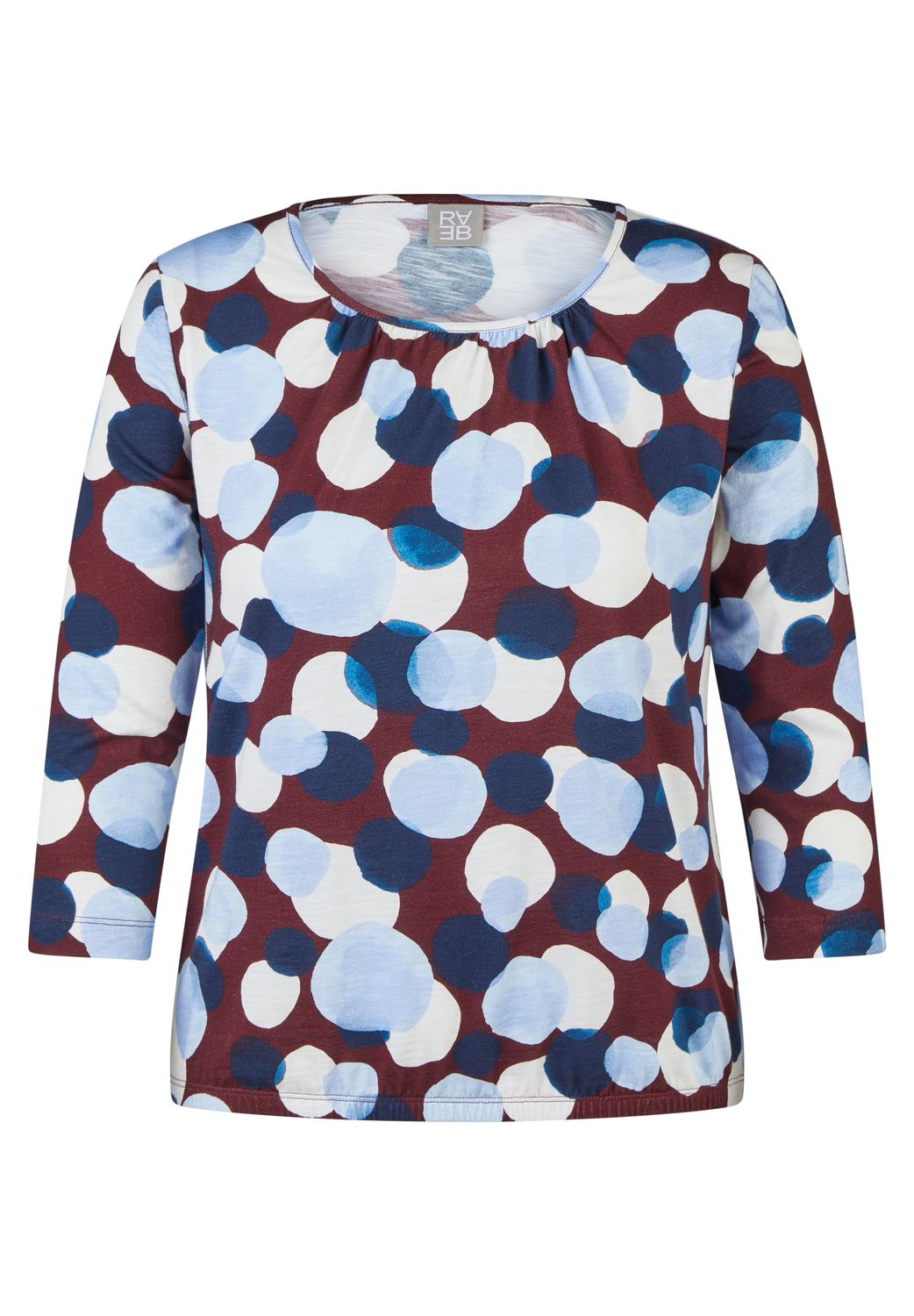 Rabe shirt met stippenprint – Merlot – Artikel 114362