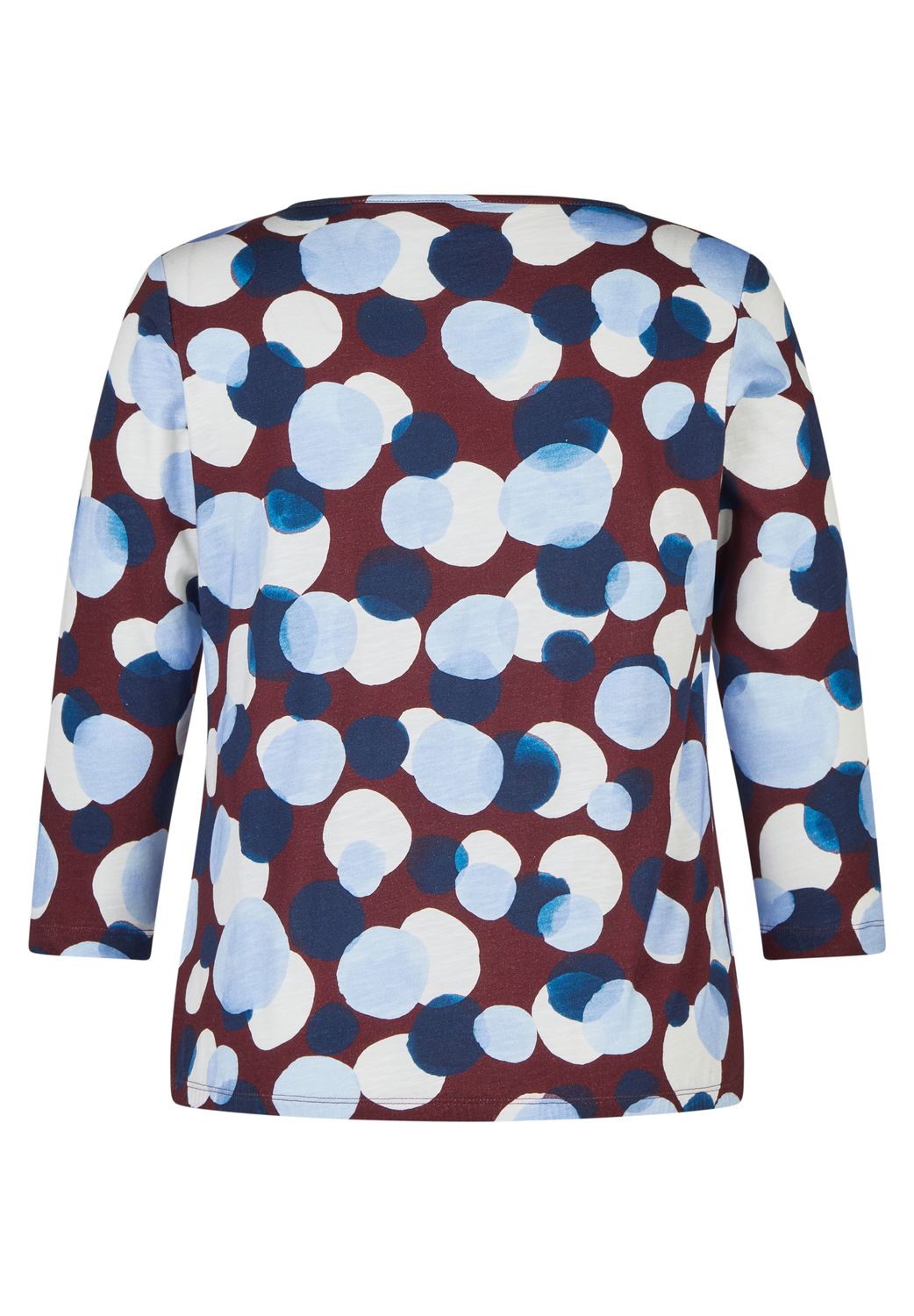 Rabe shirt met stippenprint – Merlot – Artikel 114362