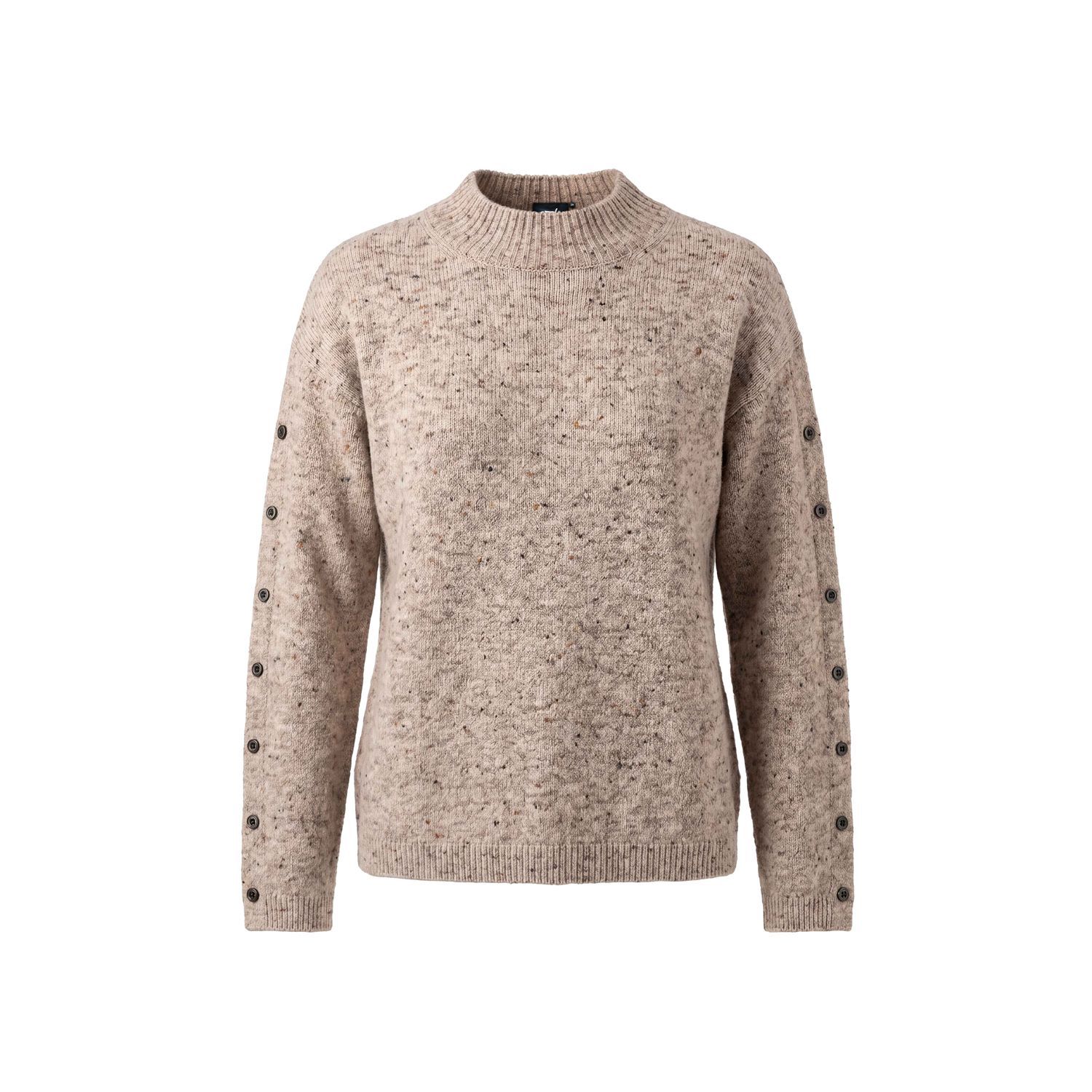 Poools Tweedlook Trui Cream – Mockneck – 633188