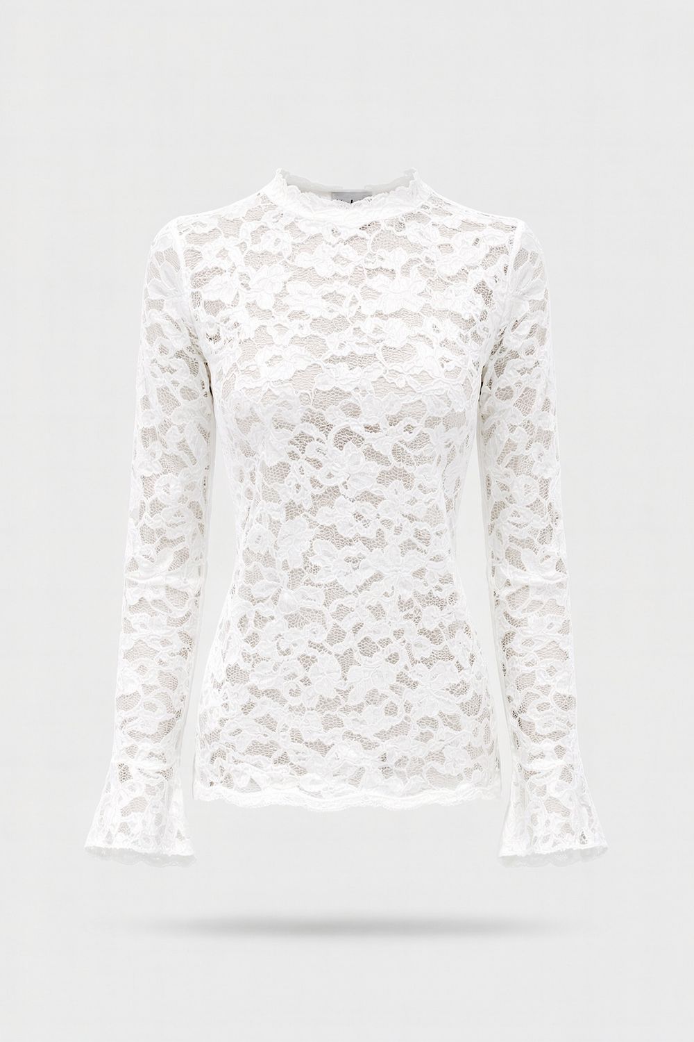 Tramontana Kanten Top Dames – Elegant Shirt met Flair Mouwen | C65-21-401