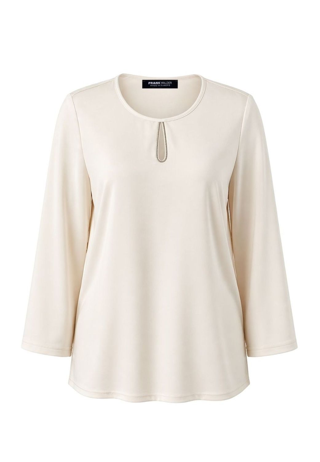 Frank Walder Offwhite Blouse met Sierdetail - 107424