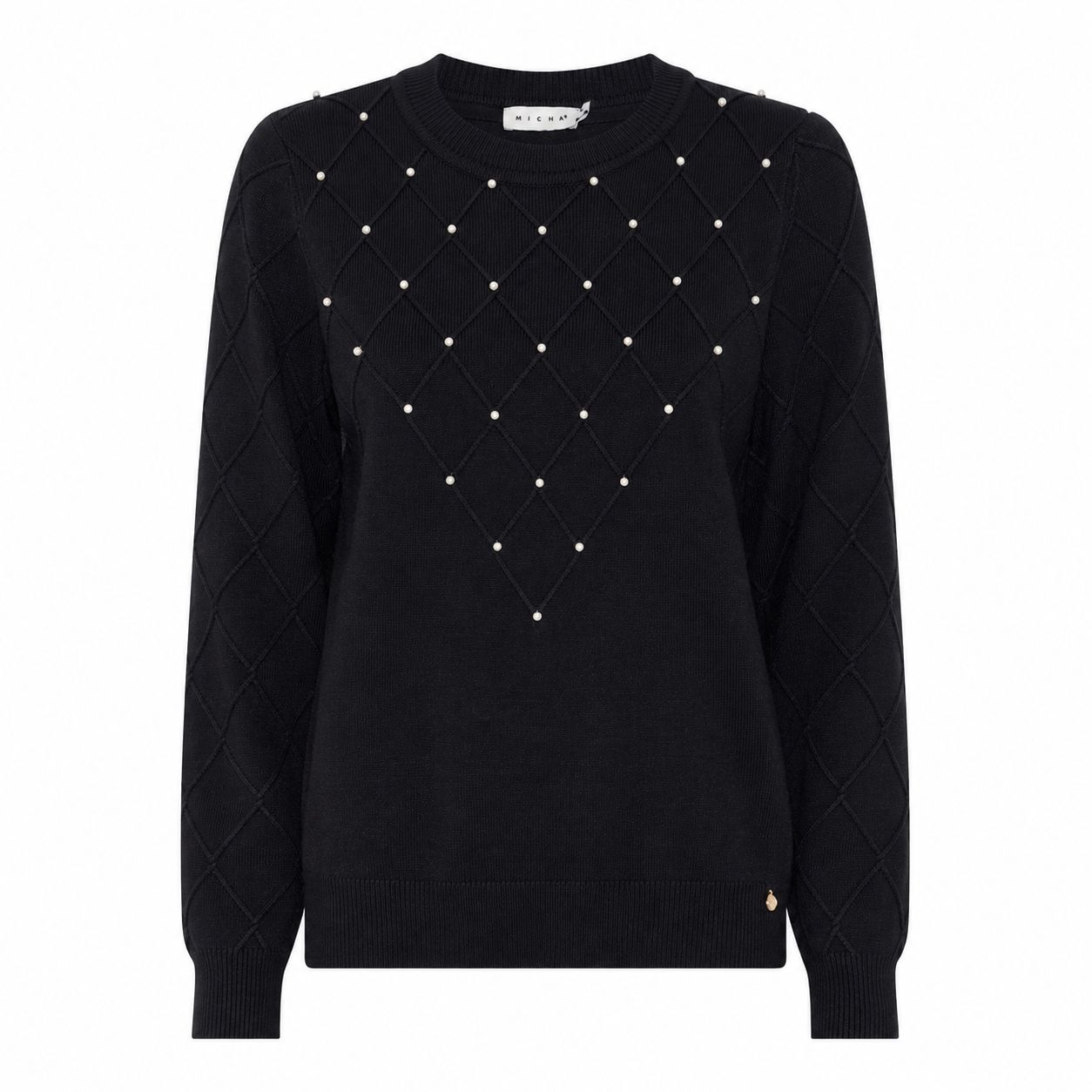 Micha Jumper Black &amp; Light Blue | 183133