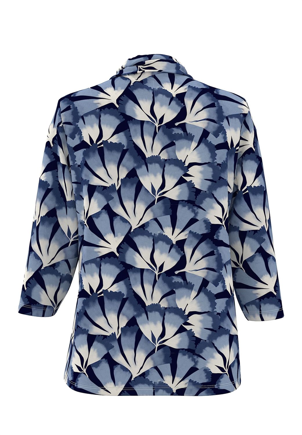 Frank Walder Shirt Bloemenprint – Blue/Ivory | 726416552