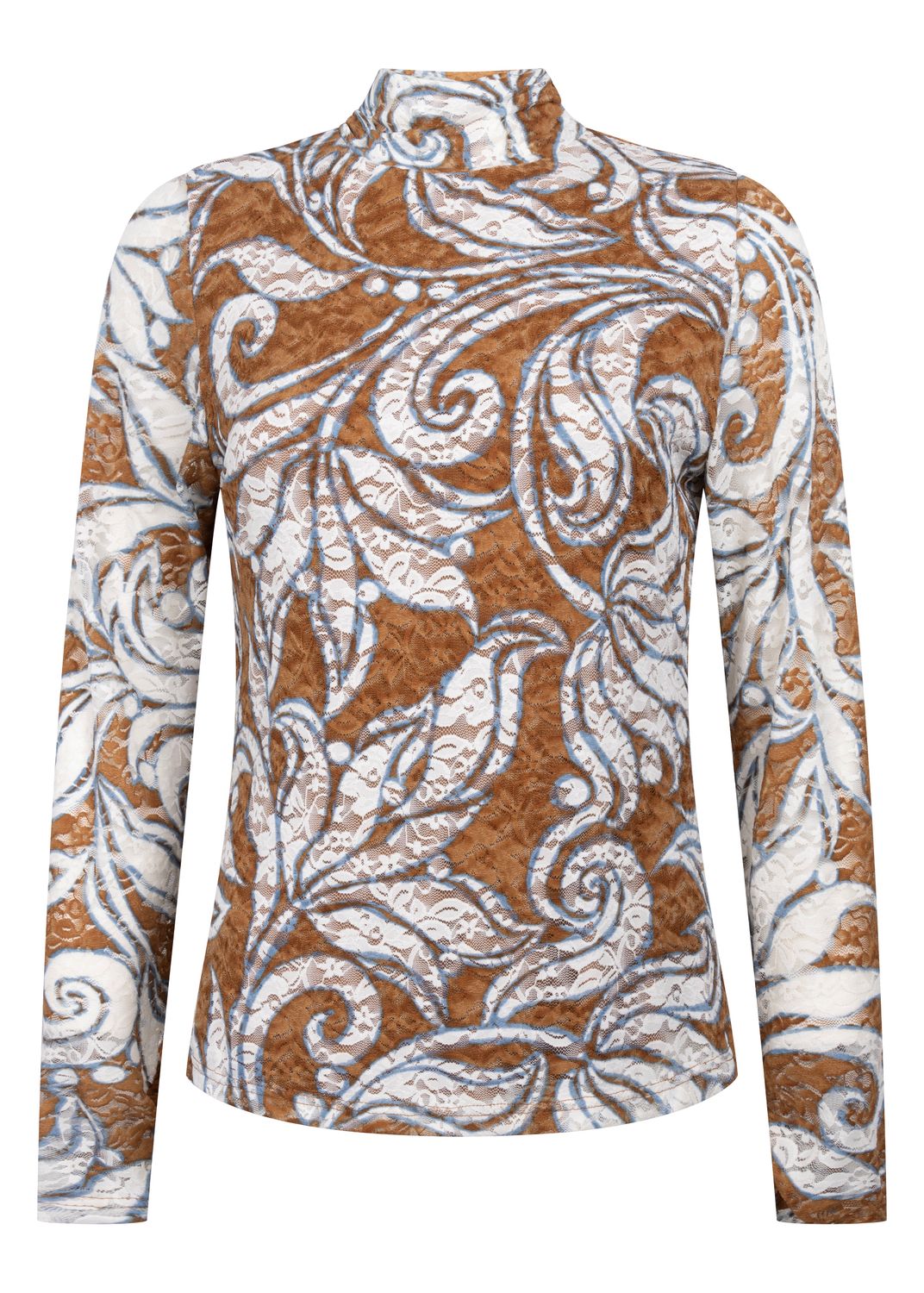 Tramontana Mesh Top– Camel/Offwhite | 22-401