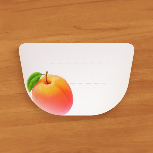 10x Etijoy Etiketten Aprikose