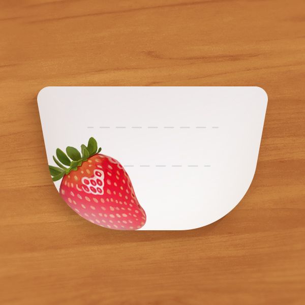 10x Etijoy Etiketten Erdbeere