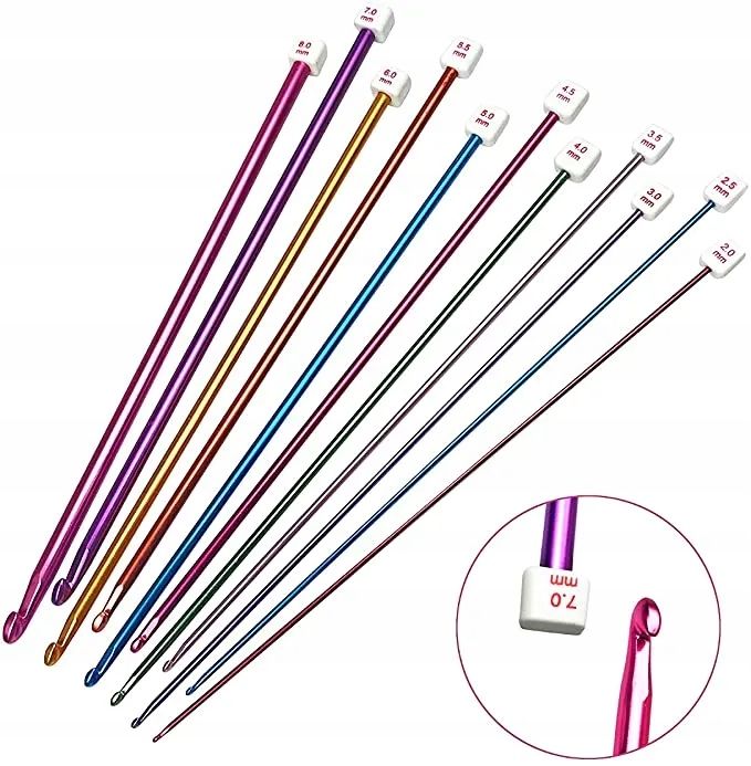 SZYDEŁKA DRUTY TUNEZYJSKIE AFGAŃSKIE 27CM 2-8MM 11SZTUK ZESTAW