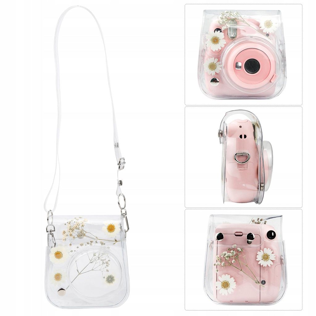 Futerał etui Pokrowiec ochronny na aparat INSTAX Mini 11/9/8 BIAŁA STOKROTKA