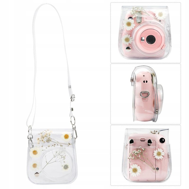 Futerał etui Pokrowiec ochronny na aparat INSTAX Mini 11/9/8 BIAŁA STOKROTKA