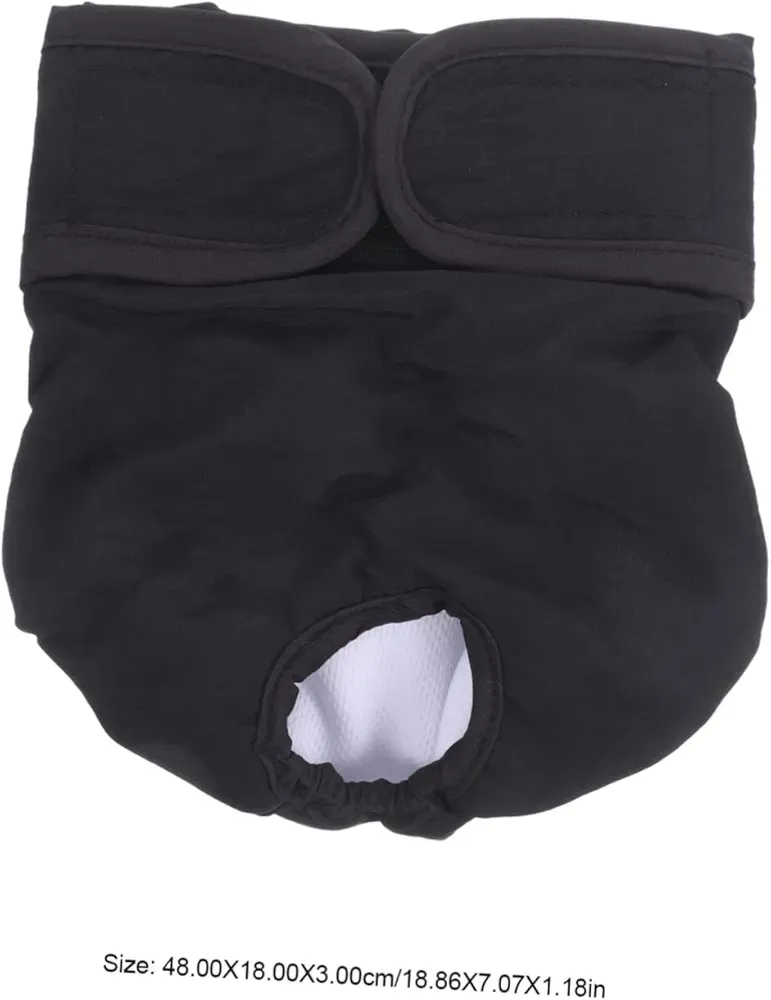 PIELUCHA  PAMPERS WIELOKROTNEGO UŻYTKU CZARNA DLA PSA S