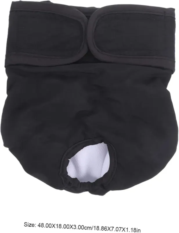 PIELUCHA  PAMPERS WIELOKROTNEGO UŻYTKU CZARNA DLA PSA S