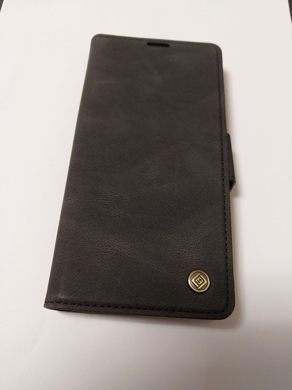 Czarne Etui z klapką  magnetyczne Samsung Galaxy S21 FE + Szkło