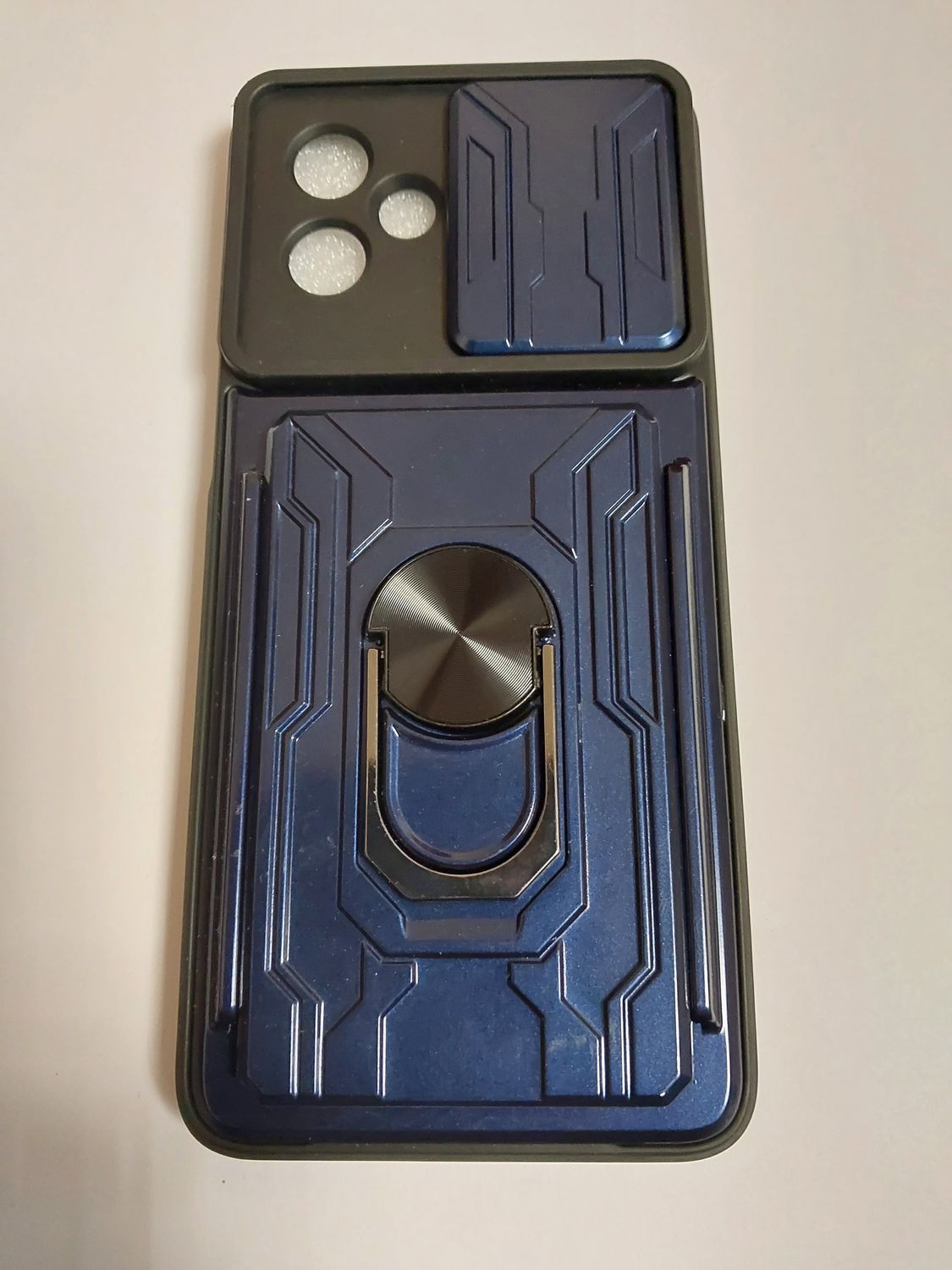 GRANATOWE ETUI PANCERNE Z RINGIEM 360 STOPNI MOTOROLA G54 5G