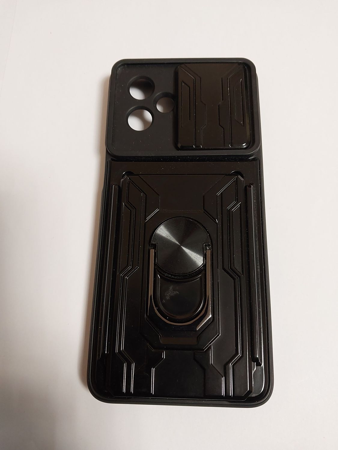 CZARNE ETUI PANCERNE DO MOTOROLA G54 5G  RING 360 STOPNI
