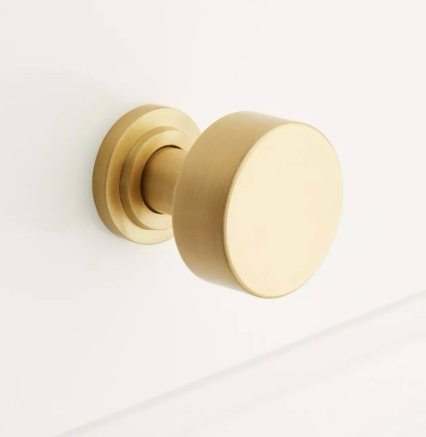 Signature Hardware 1-1/4&quot; Colmar Brass Cabinet Knob - Satin Brass