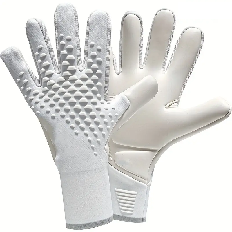 Breathable Soccer Goalie Gloves All White