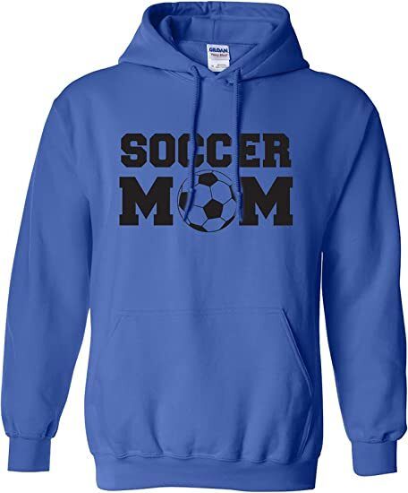 Soccer Mom Adult Hooded Sweatshirt BLUE