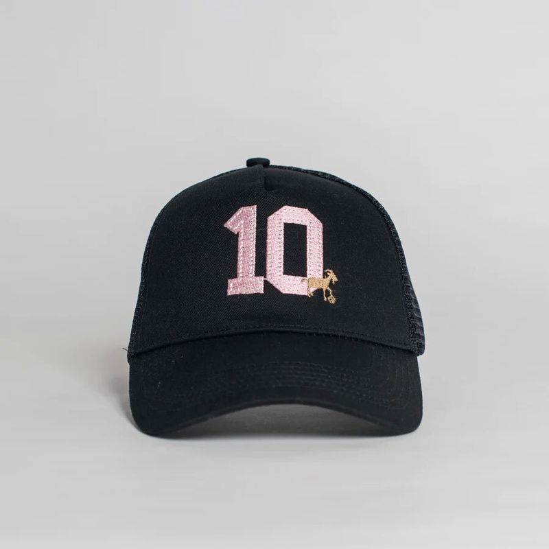 G.O.A.T Trucker Black with Pink Font