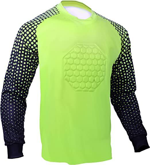 Soccer Goalie Shirt Padded Goalkeeper Jersey NEON