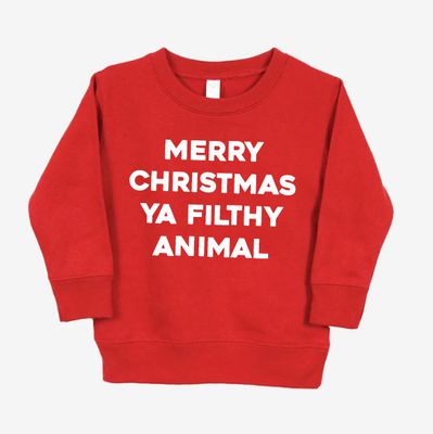 Merry Christmas Ya Filthy Animal Sweatshirt