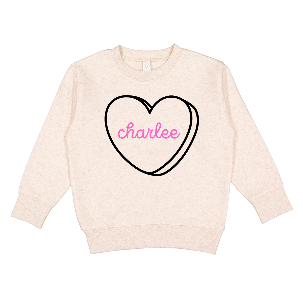 Candy Heart Name Sweatshirt